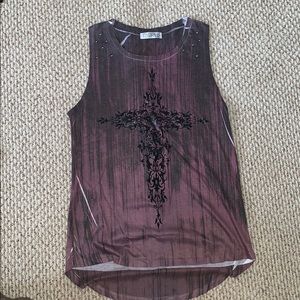 Purple cross tank